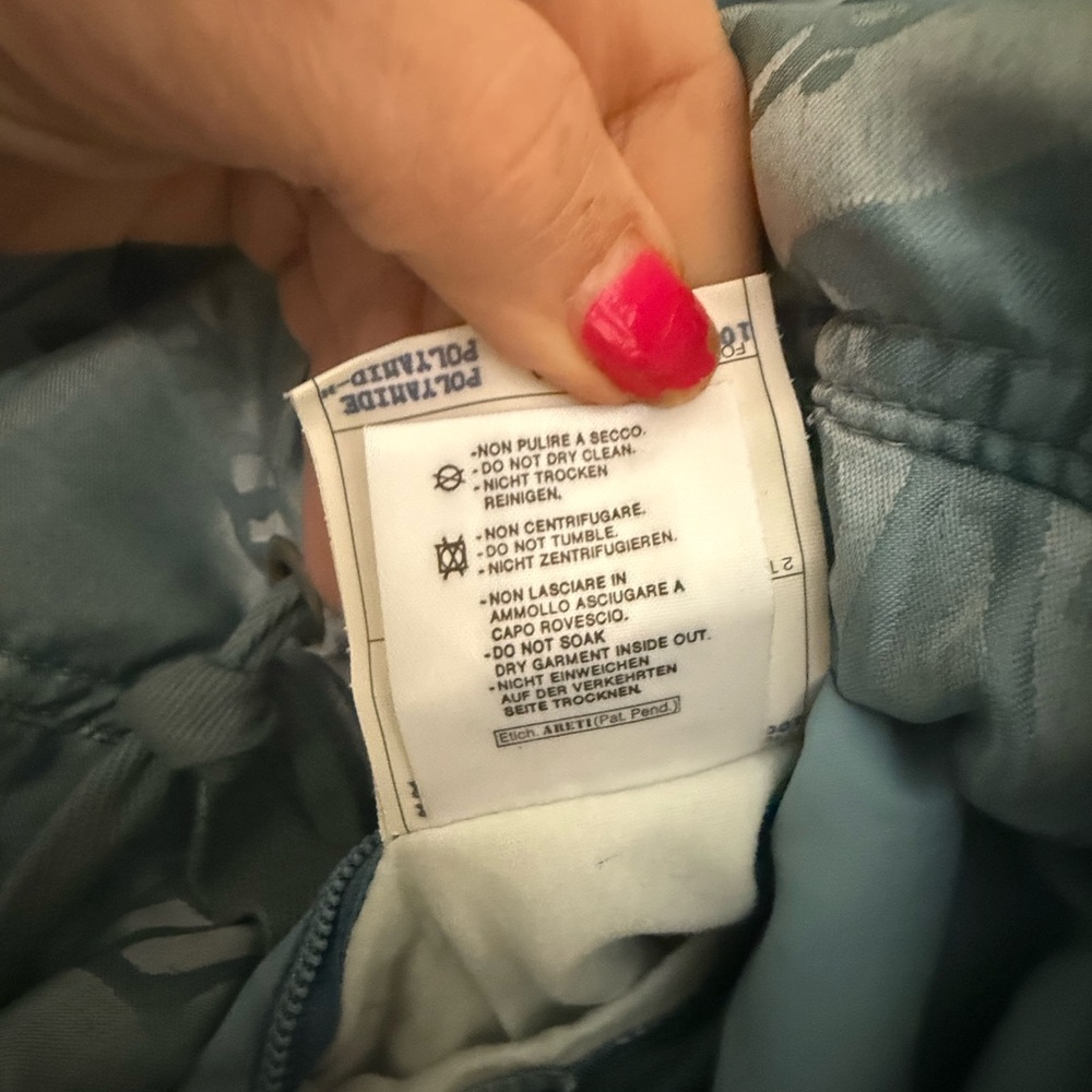 Vintage 90s Belfe & Belfe Popover Snowflake winter blue silky puffy Ski Jacket - Picture 8 of 13